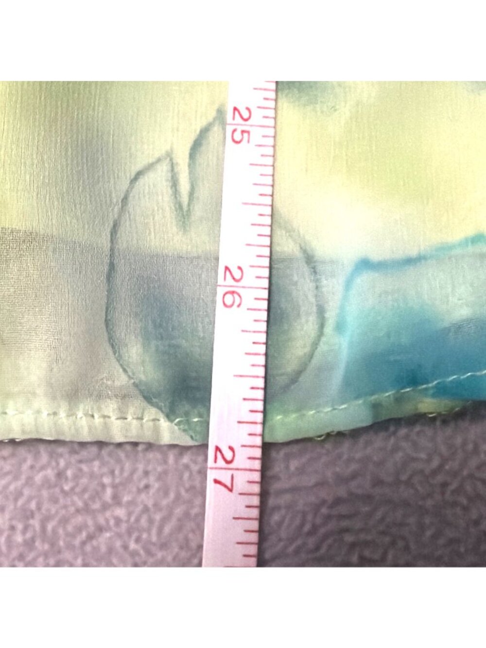 Floral Midi Skirt With Blue & Green Print Size 16 Elastic Cottage Fairy Career - Picture 5 of 5